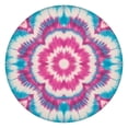 thumbnail image 1 of Pink Blue Tie Dye Mandala Round Fitted Tablecloth with Elastic Edge,Dining Table Cover Waterproof,Outdoor Round Tablecloth for Camping,Dining,Indoor and Outdoor, 1 of 7