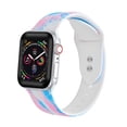 thumbnail image 1 of Posh Tech Pink & Blue Tie Dye Printed Silicone Band for Apple Watch Series 1-7 - Size 38mm/40mm/41mm, 1 of 4