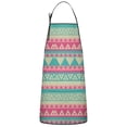 thumbnail image 1 of Pink and Blue Triangle Pattern Apron-Garden Aprons for Women with Pockets-Cotton Linen Waterproof Kitchen Cooking Gardening Aprons Adjustable for Kitchen,Cooking,BBQ and Salon 33x27 Inch, 1 of 5