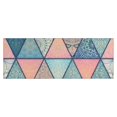 thumbnail image 1 of Pink and Blue Triangular Floral Boho Pattern Kitchen Rug Mat,Kitchen Runner Rugs Non Skid Washable,Decorative Kitchen Floor Mats for Kitchen,Sink,Laundry,17"X47", 1 of 5