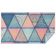 thumbnail image 1 of Pink and Blue Triangular Floral Boho Pattern Rectangle Tablecloth 60"x102",Waterproof Polyester Rectangle Table Cloth, Wipeable Spillproof Polyester Tablecloth for Dining, Camping, Indoor and Outdoor, 1 of 6