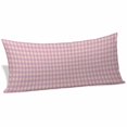 thumbnail image 1 of Pink Body Pillow Covers 20"x54", Grid Checkered Plaid Gingham Lattice Trellis Soft Brushed Microfiber Breathable Throw Pillow Covers, Pillowcase with Zipper for Couch Sofa Bedroom Living Room, 1 of 9