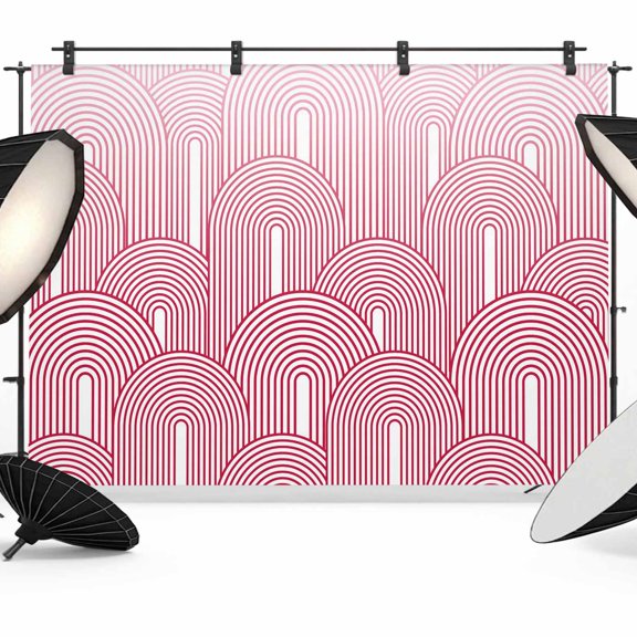 Pink Bohemian Backdrop for Photography, Abstract Stripes Texture Geometric Pattern Photo Backdrop Portrait Background Party Banner Photo Backgrounds for Studio Booth Props, 7x5ft