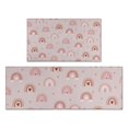 thumbnail image 1 of Pink Boho Bohemia Rainbow Hearts Pattern Kitchen Rugs Sets Of 2,Anti Fatigue Kitchen Mat Rugs Non Slip Washable,Decorative Kitchen Floor Mats for Kitchen,Sink,Laundry,17"x30"+17"x47", 1 of 7