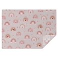 thumbnail image 1 of Pink Boho Bohemia Rainbow Hearts Pattern Rectangle Tablecloth 60"x84",Waterproof Polyester Rectangle Table Cloth, Wipeable Spillproof Polyester Tablecloth for Dining, Camping, Indoor and Outdoor, 1 of 5