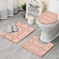 thumbnail image 1 of Pink Boho Bohemia Rainbows Hearts Stars Pattern Bathroom Rugs Sets 3 Piece,Toilet Cover Set,Absorbent Non Slip Bathroom Mats Sets with U-Shaped Contour Rug Toilet Rug Set, 1 of 5