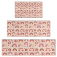 thumbnail image 1 of Pink Boho Bohemia Rainbows Hearts Stars Pattern Kitchen Rugs Sets Of 3,Kitchen Runner Rugs Non Skid Washable,Decorative Kitchen Floor Mats for Kitchen,Sink,Laundry,17"x30"+ 17"x47" + 17"x59", 1 of 6