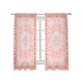 thumbnail image 1 of Pink Boho Curtains 63 Inch Length, Sheer Curtains for Bedroom Living Room Window Vintage Abstract Tribal Decorative Oriental Rod Pocket Drapes Kitchen Curtains Small Half Window 42"x63" 2 Panels, 1 of 6
