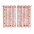 thumbnail image 1 of Pink Boho Kitchen Curtains 63 Inch Length, Vintage Abstract Tribal Decorative Oriental Grommet Top Bedroom Living Room Curtains, Light Filtering Cafe Curtain Drapes 2 Panels Set 104''x63'', 1 of 9