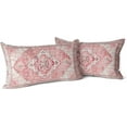 thumbnail image 1 of Pink Boho Throw Pillow Covers Set of 2 Monaco Rug Persian Carpet Double Sided Pattern Cotton Soft Pillow Case Cushion Cover Pillowcase for Garden Couch Sofa Bed Decorative 12x20 inch, 1 of 6