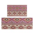 thumbnail image 1 of Pink Boho Tribal Diamonds and Triangles Pattern Kitchen Rugs Sets Of 2,Anti Fatigue Kitchen Mat Rugs Non Slip Washable,Decorative Kitchen Floor Mats for Kitchen,Sink,Laundry,17"x30"+17"x47", 1 of 7
