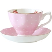 Pink Bone China Cup Saucer Ceramic Coffee Cup Set European English Afternoon Tea Cup Set American Mug Milk Cup