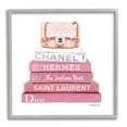 thumbnail image 1 of Pink Book Stack Fashion Handbag 12 in x 12 in Framed Painting Art Prints, by Stupell Home Décor, 1 of 8