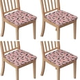 thumbnail image 1 of Pink Border Collie Dog and Flower Floral Seat Covers for Dining Room Chairs Set Of 4,Stretch Printed Washable Chair Seat Cover with Elastic Ties and Button,Removable Waterproof Couch Cushion Covers, 1 of 6