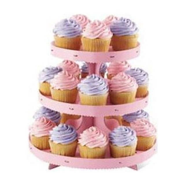 Pink Borders Cupcake Stand