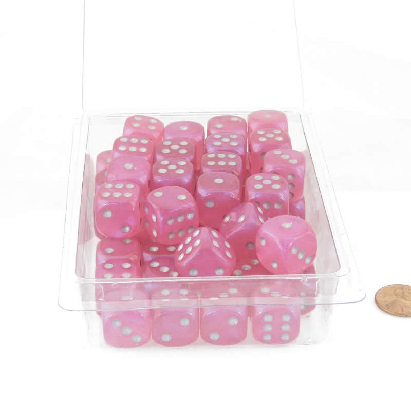 Magenta Borealis With Gold Pips 12mm D6 Dice Set Of 12 WCX27824E12