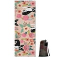 thumbnail image 1 of Pink Boston Terrier and Flower Hot Yoga Mat Towel Non Slip for Hot Yoga - Quick-Drying Yoga Mat Cover with 4 Corner Pockets with Travel Bag - Hot Yoga Towel Non Slip 70"x26", 1 of 6