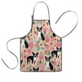 thumbnail image 1 of Pink Boston Terrier and Flower Kids Aprons for Girls and Boys,Adjustable Neck Strap Toddler Aprons for Kids Cooking Baking, 1 of 7