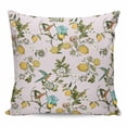 thumbnail image 1 of Pink Botanical Pillow Covers 26x26 Inch Decorative Throw Pillow Cover, Spring Floral Summer Lemon Birds Sofa Pillowcases Accent Cushion Case Home Decor Bedroom Living Room, 1 of 6