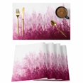 thumbnail image 1 of Pink Botanical Placemats Set of 12 Spring Summer Farmhouse Retro Watercolor Place Mats Indoor Wipeable Table Mats Washable Cloth Dining Table Placemats for Kitchen Holiday Party Home Decor 13x19 Inch, 1 of 9
