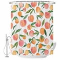 thumbnail image 1 of Pink Botanical Shower Curtain, Waterproof Shower Curtains for Bathroom, Summer Botanical Elegant Pastoral Washable Fabric Bathtub Curtain Set Bath Decor with 12 Hooks 72"x78", 1 of 8