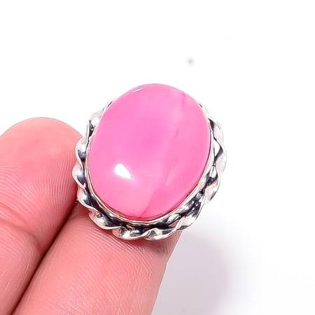 Pink Botswana Agate - Botswana Gemstone 925 Sterling Silver Ring S.5 R29