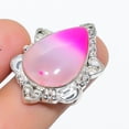 thumbnail image 1 of Pink Botswana Agate Pear Shape Gemstone Ring Handmade Gift Jewelry 6.50" FR 1033, 1 of 2