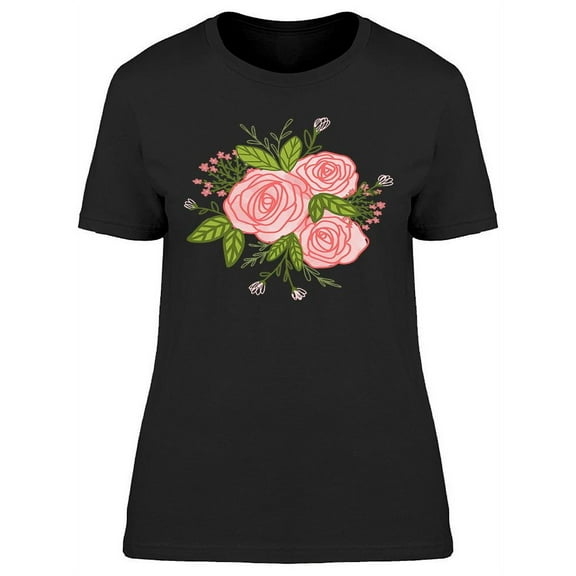 Pink Bouquet Of Roses T-Shirt Women -Image by Shutterstock, Female x-Large