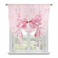 thumbnail image 1 of Pink Bow Balloon Curtains for Bedroom/Front Door/Bathroom, Cute Watercolor Girls Cartoon Luxury Tie Up Curtains 63 Inch Length Light Filtering Kitchen Curtains Shades for Windows 46"x63", 1 of 8