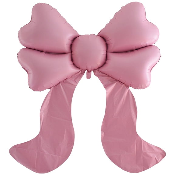 Pink Bow Balloon Elegant Large Bow Aluminum Balloon Bow Themed Party Decorations for Birthday Wedding Engagement Party