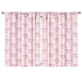 thumbnail image 1 of Pink Bow Curtains-blackout Curtains Bedroom Decor Living Room Darkening Grommet Window Drapes 2 Panels Set 41"x63", 1 of 2