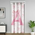 thumbnail image 1 of Pink Bow Door Curtain 84"x52" 1 Panel,Initial Letter A Chic Romantic Doorway Curtain for Bedroom,Princess Style Bowknot Love Hearts Girly Fairy Closet Door Curtain Adults, 1 of 5