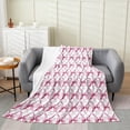thumbnail image 1 of Pink Bow Floral Blanket Baby 30"x40" Cute Bowknot Plush Throw Blanket, for Kids Boys Girls Decor Elegant Bow Flannel Fleece Blanket Microfiber Bow Bedroom, 1 of 1