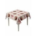 thumbnail image 1 of Pink Bow Football Table Cloth, Modern Game Balls Retro Burlap Waterproof Tablecloth for Square Tables, Reusable Washable Fabric Table Cover for Restaurant Kitchen Dining Tables 54"x54", 1 of 6