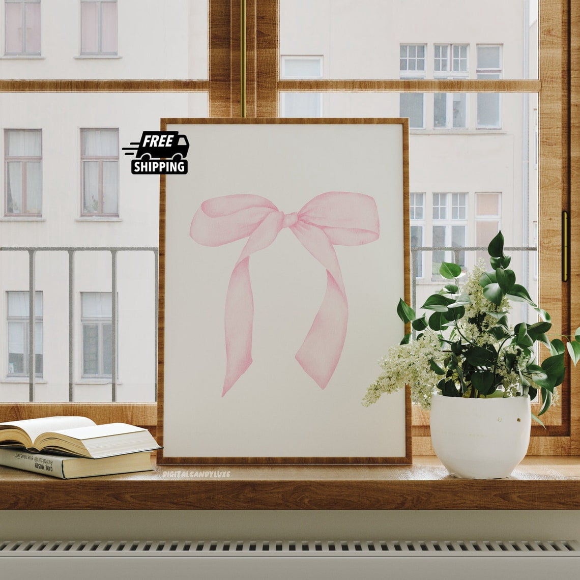 Pink Bow Girly Coquette Cute Feminine Soft Girl Wall Art Prints ...