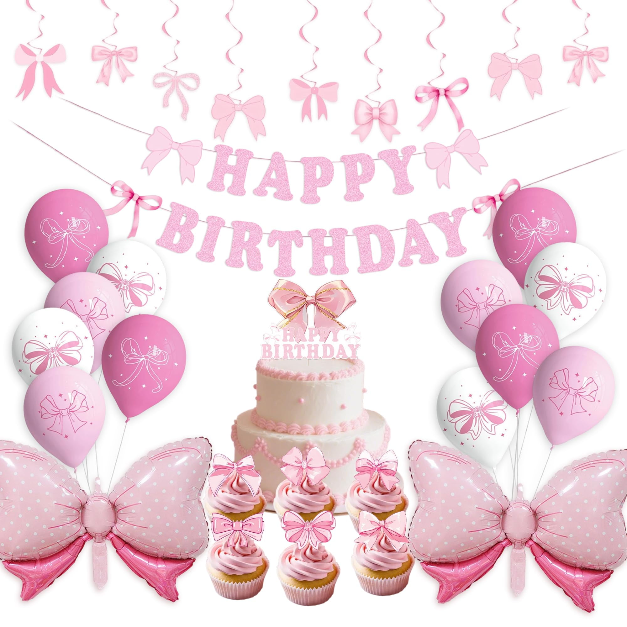 Pixel Birthday Party Decorations Kit | Banner, Balloons, Cake Toppers & Bunting For Game Theme