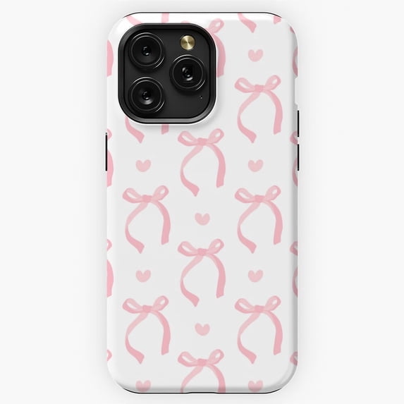 Pink Bow Pattern Feminine Aesthetic Phone Case For IPhone 17 16 15 14 pink-bow-pattern-feminine-aesthetic-phone-case-for-iphone-17-16-15-14