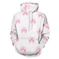 thumbnail image 1 of Pink Bow Pattern Men's Women New Sweatshirt Hoodie Men's Plus Size Sweatshirt Hooded Sweatshirt 3d Printed Street Men's Cloth, 1 of 6