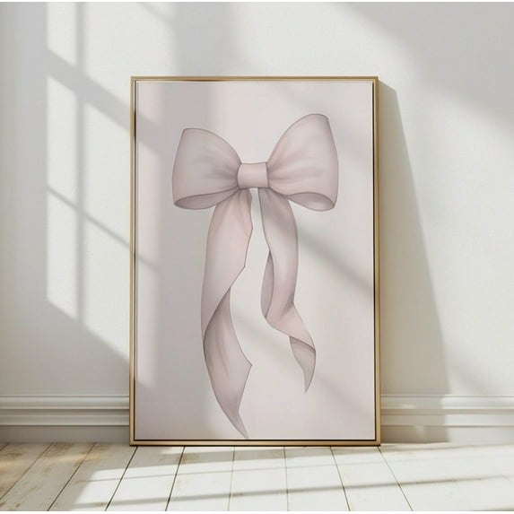 Pink Bow Print Girly Coquette Dorm Decor (Print) Poster Decor, Unframed Poster Size 8x12 F03.1.22l208
