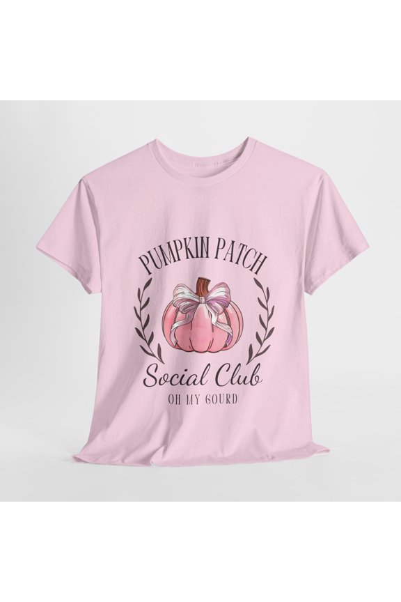 Pink Bow Pumpkin Patch Social Club, Halloween Shirt Funny Tee
