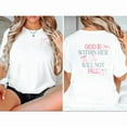 thumbnail image 1 of Pink Bow Religious God Is Within Her Front Back Graphic Tees Print Tshirt Women Shirts White S-5XL Cotton Casual Tops, 1 of 4