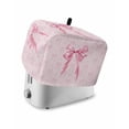 thumbnail image 1 of Pink Bow Small Toaster Cover 2 Slice, Kitchen Appliance Covers, Cute Watercolor Girls Cartoon Luxury Toaster Oven Cover with Loop, Bread Machine Cover Polyester Dust Cover Protection, 1 of 4