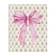 thumbnail image 1 of Stupell Industries Pink Bow on Rose Quilt Pattern Canvas Wall Art, design by Petal Prints Design, 1 of 7