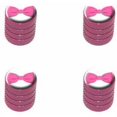 thumbnail image 1 of Pink Bow on White Background Tire Rim Wheel Aluminum Valve Stem Caps, Multiple Colors, 1 of 1