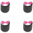 thumbnail image 1 of Pink Bow on White Background Tire Rim Wheel Aluminum Valve Stem Caps, Multiple Colors, 1 of 1