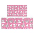 thumbnail image 1 of Pink Bows and Baseballs Pattern Kitchen Rugs Sets Of 2,Anti Fatigue Kitchen Mat Rugs Non Slip Washable,Decorative Kitchen Floor Mats for Kitchen,Sink,Laundry,17"x30"+17"x47", 1 of 7