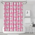 thumbnail image 1 of Pink Bows and Baseballs Pattern Shower Curtain 72"x72" ,Bathroom Decorative Shower Curtains Set with 12 Hooks,Modern Waterproof Washable Shower Curtain, 1 of 6