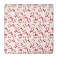 thumbnail image 1 of Pink Bows and Baseballs Pattern Square Fitted Tablecloth with Elastic Edge,Square Table Cover,Washable Elastic Table Cover for Home Kitchen Party Decor 34"x34", 1 of 6