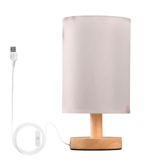 Pink Bows Snowflakes Pearls Pine Leaves Christmas Table Lamp with USB Port LED Warm Light Lamp Night Light Home Decor