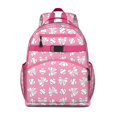 thumbnail image 1 of Pink Bows and Baseballs Pattern Backpack for School,Cute School Bag,Schoolbag with Adjustable Shoulder Straps & Padded Back,15.25"x11.5"x5.25", 1 of 5